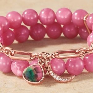 Summer Solstice Stretch Bracelet - Moon (Rosegold tone)